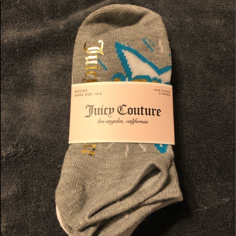 NWT•Juicy Couture Girls 5 pack low cut socks